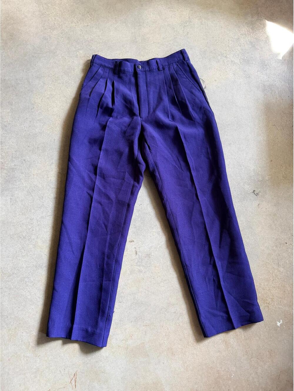 VTG Montique Purple Dress Pants Sz 34x32